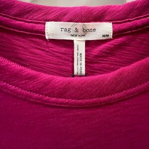 Rag & Bone, The Slub Tee, Crew - Fuchsia, M (NWT)